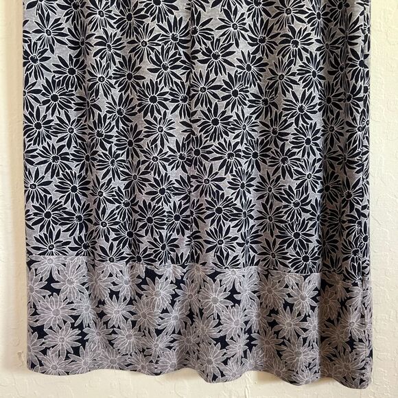 J Jill Sleeveless Soft Stretch Jersey Knit Maxi Dress size XS Black Gray Floral - Picture 3 of 6